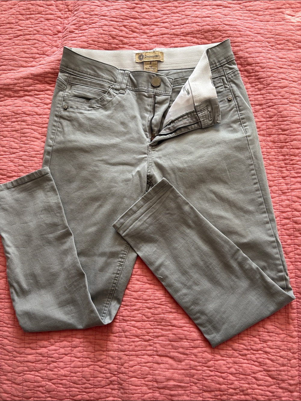 Democracy Skinny Jeans in Olive Gray